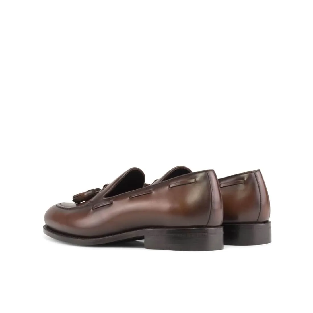 Mocassin à glands en cuir marron