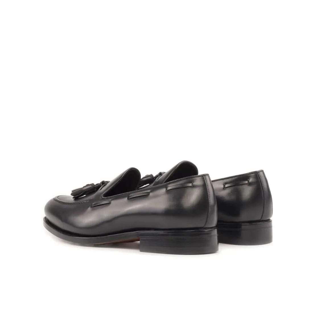 Mocassin à glands en cuir noir