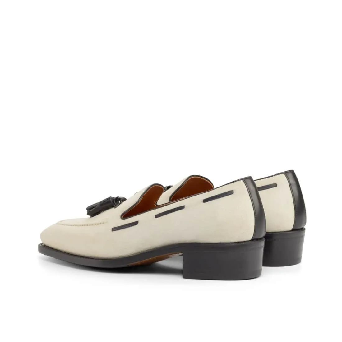 Mocassin à glands en daim ivoire
