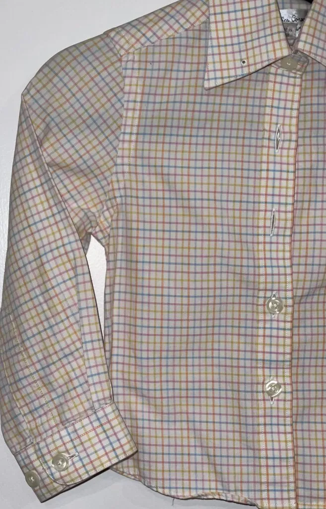 multi colored checkered childs shirt