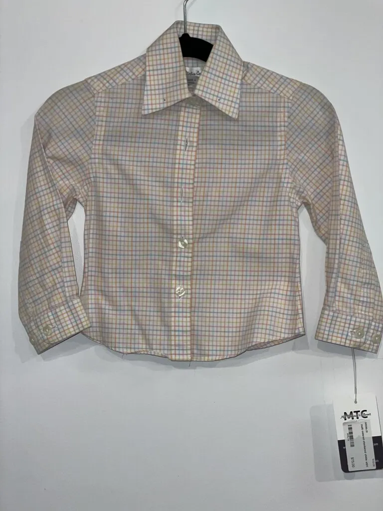 multi colored checkered childs shirt