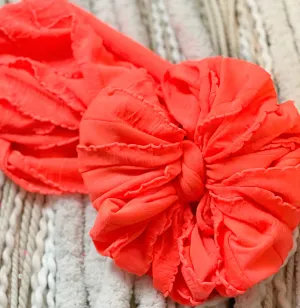 Neon orange ruffles