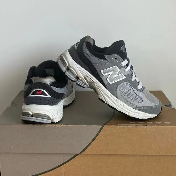 New Balance 2002R Slate Grey/Black Kids Sneakers - Size 13 C