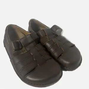 NEW Birkenstock Leather Fisherman Sandal Buckle Chocolate Brown EU 41 US L10 M8