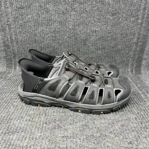 NEW SKECHERS Slip Ins Tresmen Norvick Fisherman Sandals Black Mens Size 13