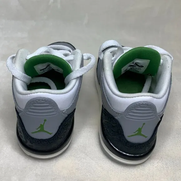 NIB! Jordan 3 Retro Kids Sneakers, NIB ! Size 6c, Chlorophyll/Grey