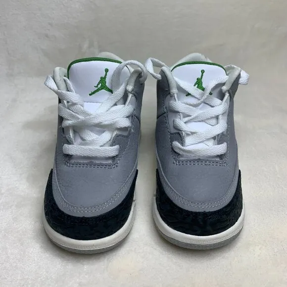NIB! Jordan 3 Retro Kids Sneakers, NIB ! Size 6c, Chlorophyll/Grey