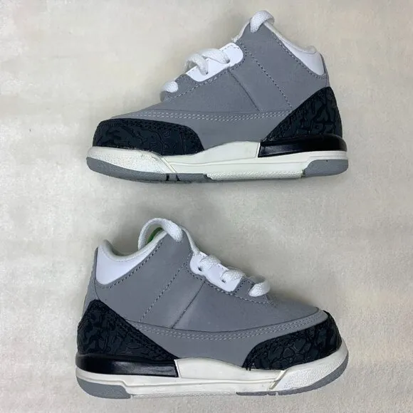 NIB! Jordan 3 Retro Kids Sneakers, NIB ! Size 6c, Chlorophyll/Grey