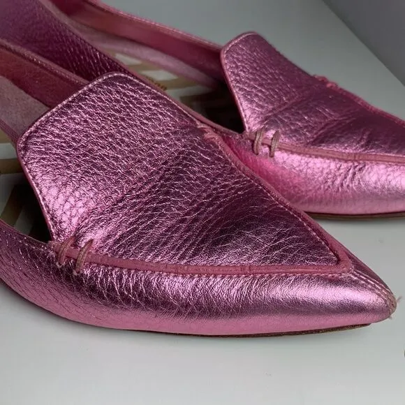 Nicholas Kirkwood Pink Metallic Flats Sz 36