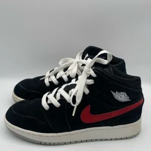Nike Air Jordan 1 Retro Mid GS 'Black University Red'  Youth Sneakers 5Y