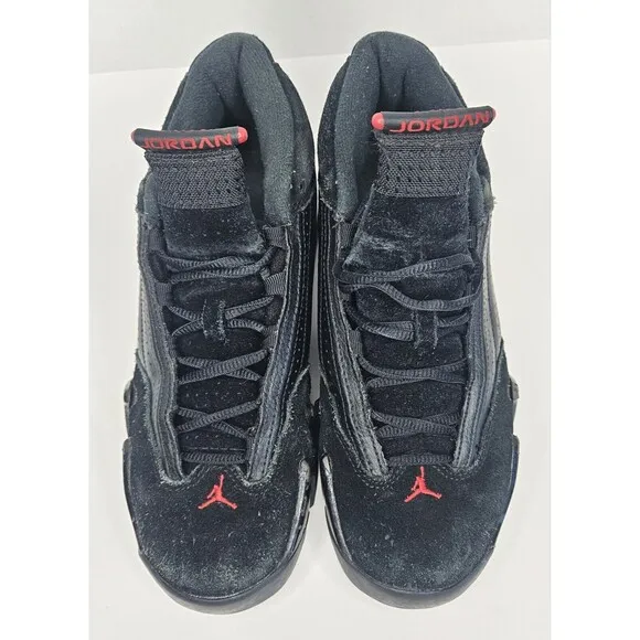 Nike Air Jordan 14 XIV Retro Last Shot 2018 Sz 6.5Y Sneakers Black Red