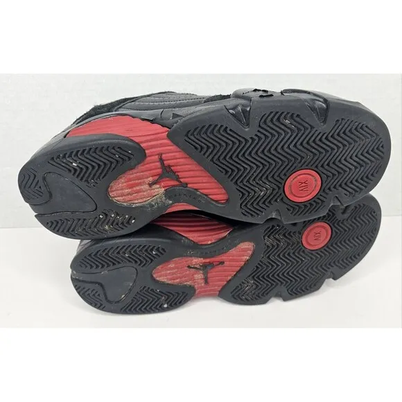 Nike Air Jordan 14 XIV Retro Last Shot 2018 Sz 6.5Y Sneakers Black Red