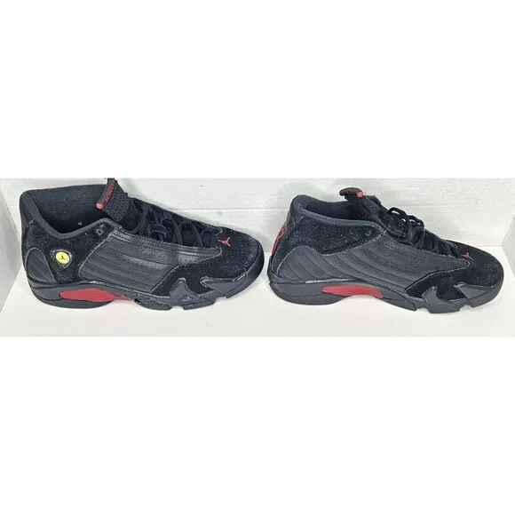 Nike Air Jordan 14 XIV Retro Last Shot 2018 Sz 6.5Y Sneakers Black Red