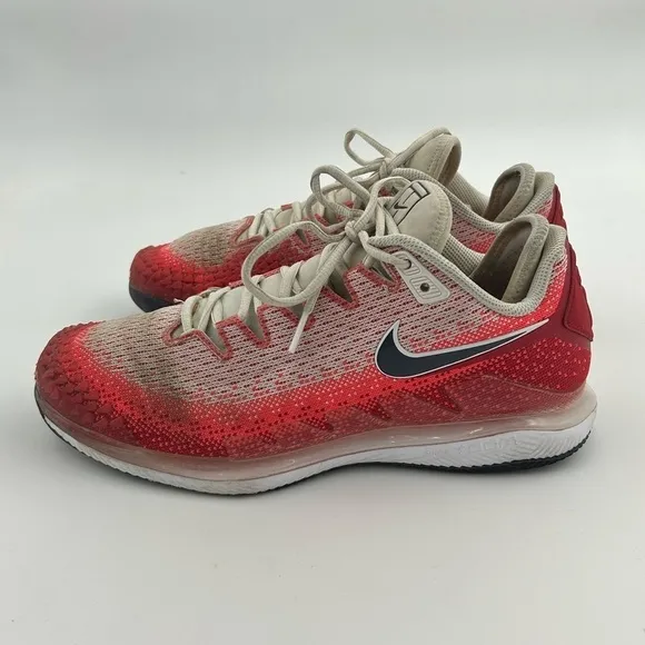 Nike Court Air Zoom Vapor X Knit HC 'Crimson Gym Red Sneakers