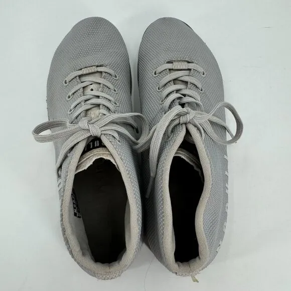 Nobull Mens Cool Gray Mid Court Trainer Athletic Lifting Gym Knit 11.5 Sneakers