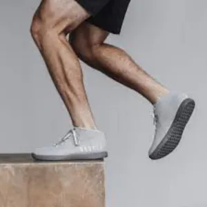 Nobull Mens Cool Gray Mid Court Trainer Athletic Lifting Gym Knit 11.5 Sneakers