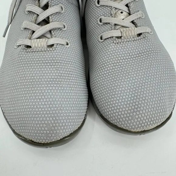 Nobull Mens Cool Gray Mid Court Trainer Athletic Lifting Gym Knit 11.5 Sneakers