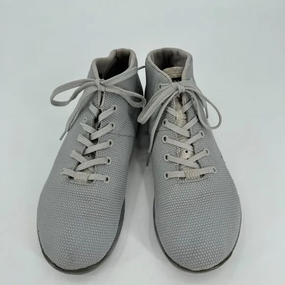 Nobull Mens Cool Gray Mid Court Trainer Athletic Lifting Gym Knit 11.5 Sneakers