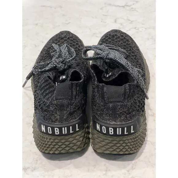 Nobull Women’s Lace Up Diamond‎ Knit Cross Training Sneakers Size 8 Black Grey