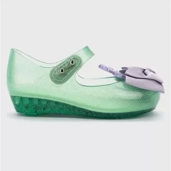 NWT MINI MELISSA Ultragirl Princess Bow Crown Kids Mary Jane Flats Size 11T