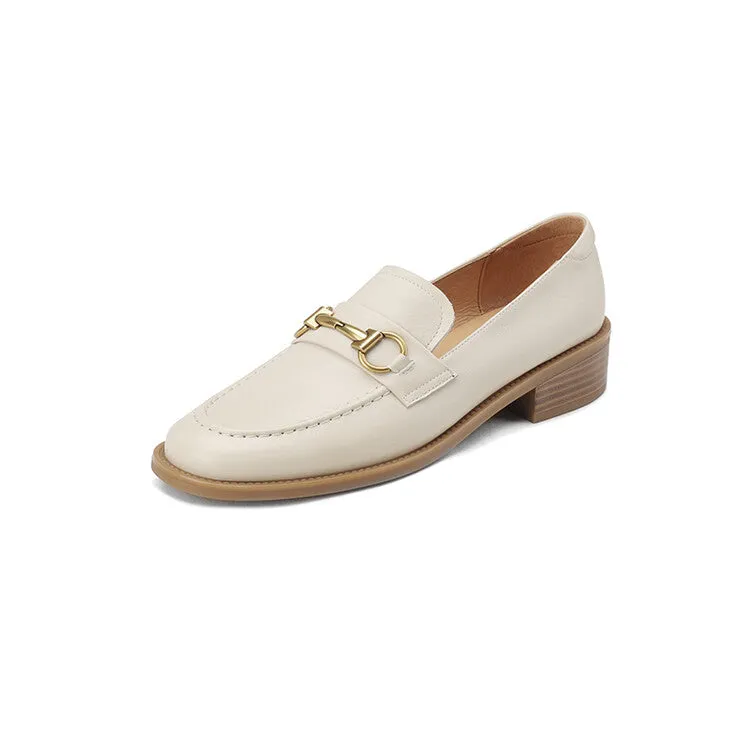 Off-White Brown Black Horsebit Strap Loafers #001140