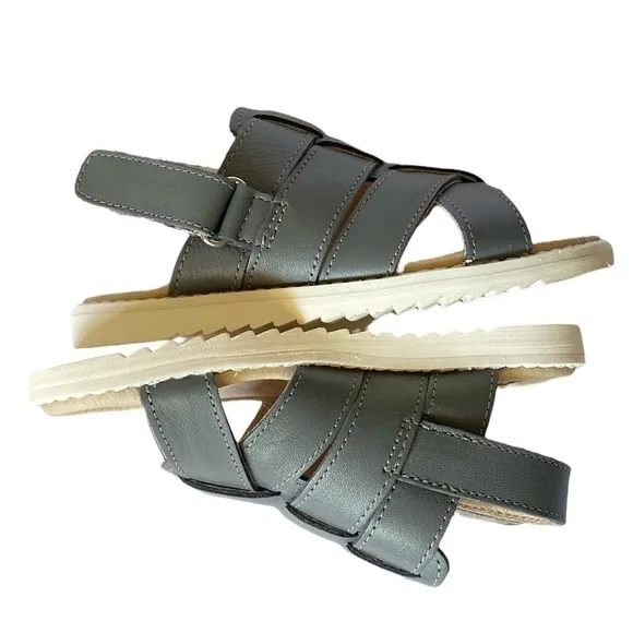 Old Soles kids’ classic gray leather fisherman dress sandals
