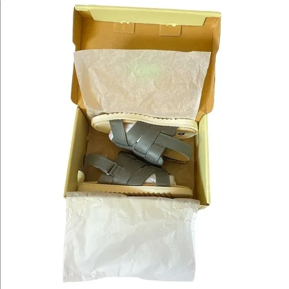 Old Soles kids’ classic gray leather fisherman dress sandals
