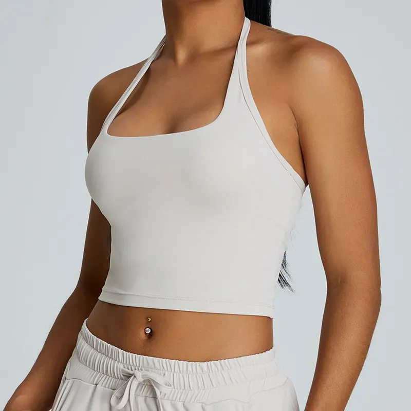Oni Halter Neck Stretch Crop Top