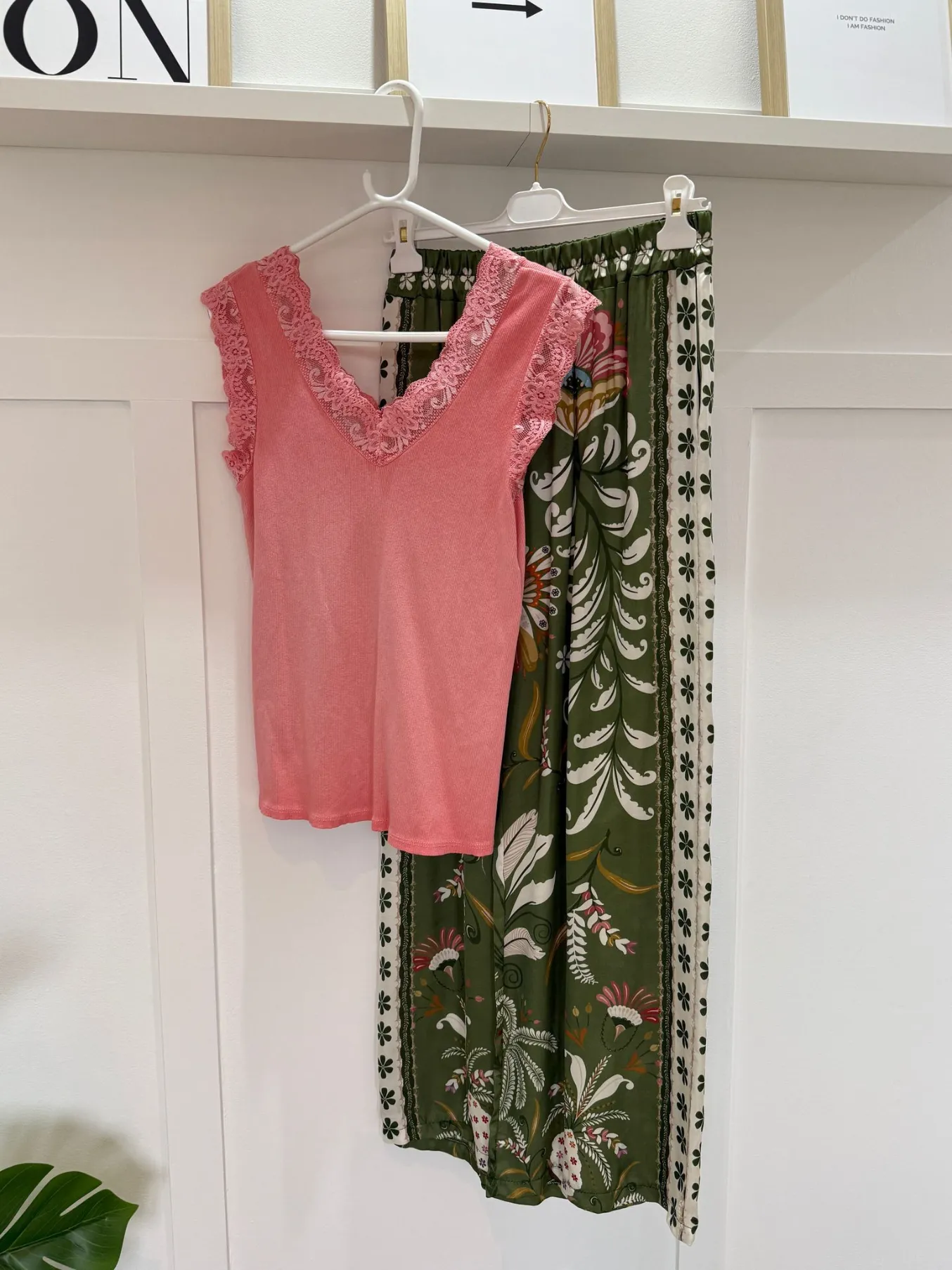 Orange Silk Mix Printed Trousers