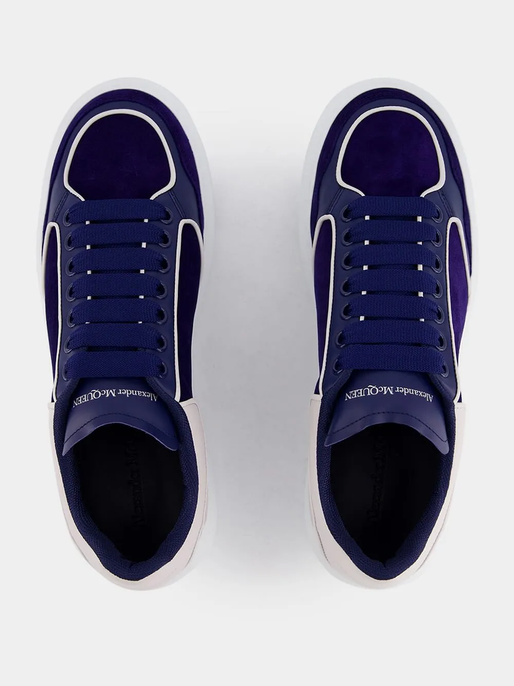 Oversized Blue Leather Sneaker