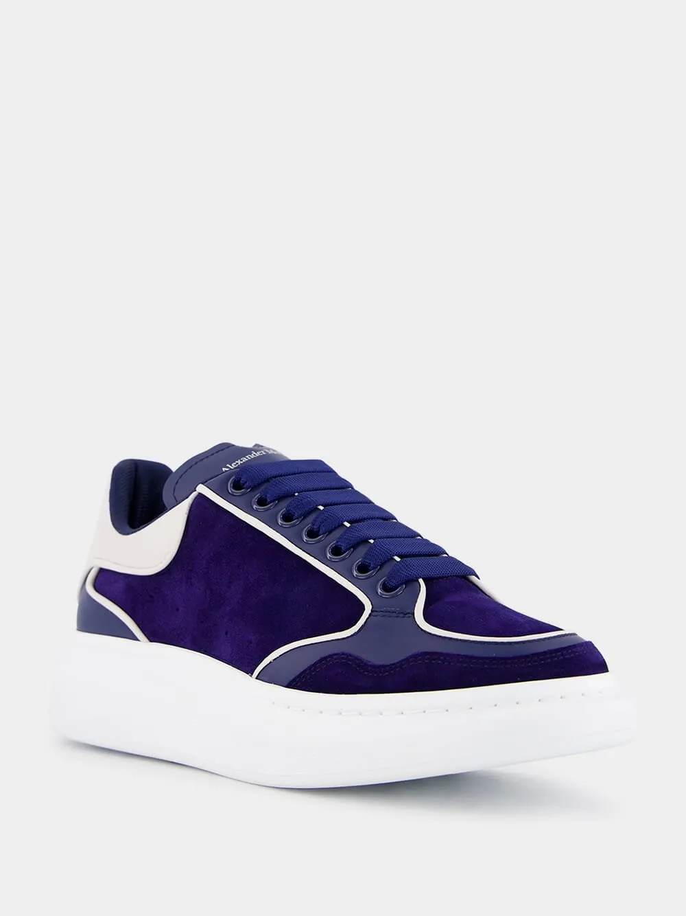 Oversized Blue Leather Sneaker