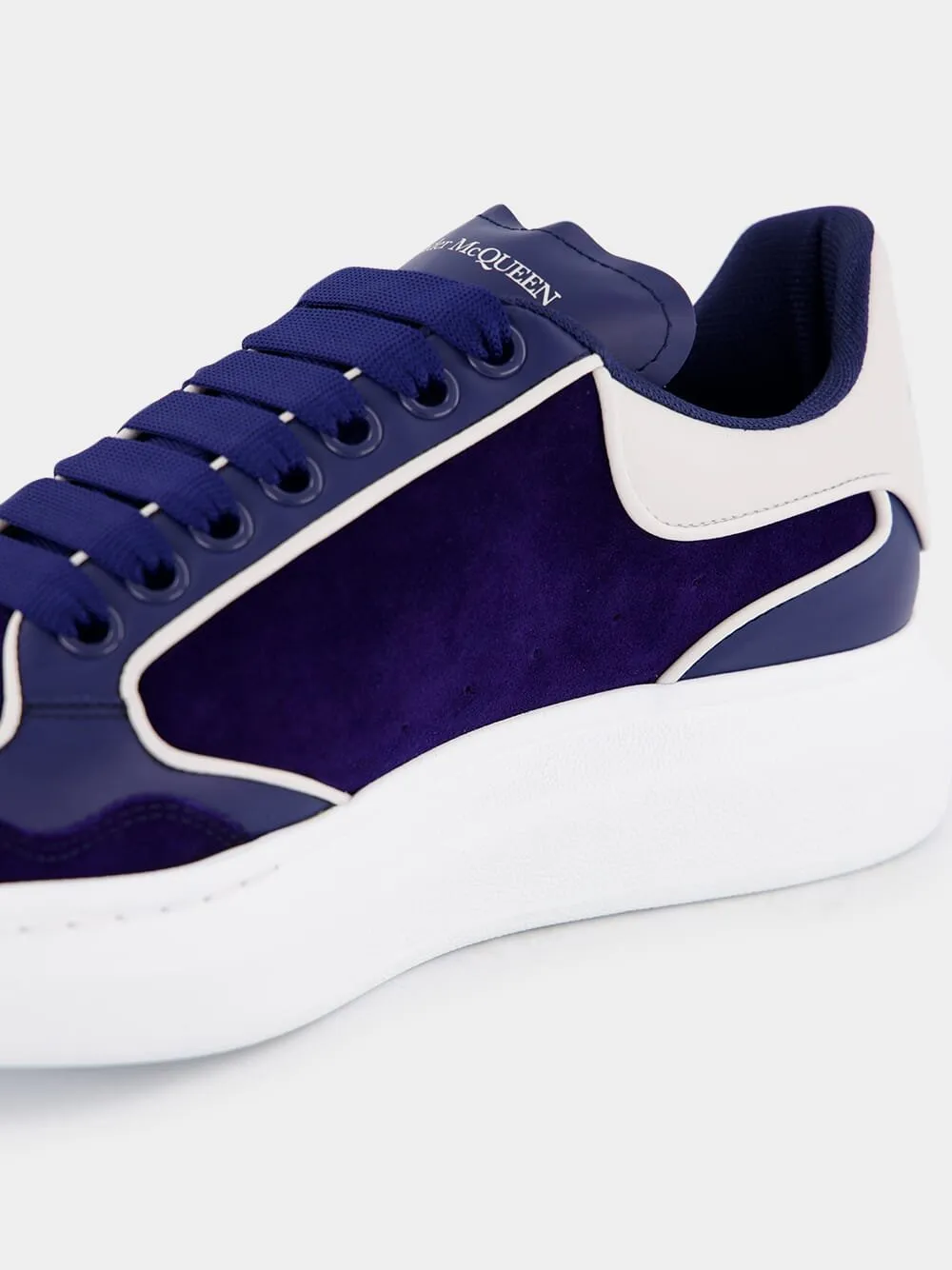 Oversized Blue Leather Sneaker