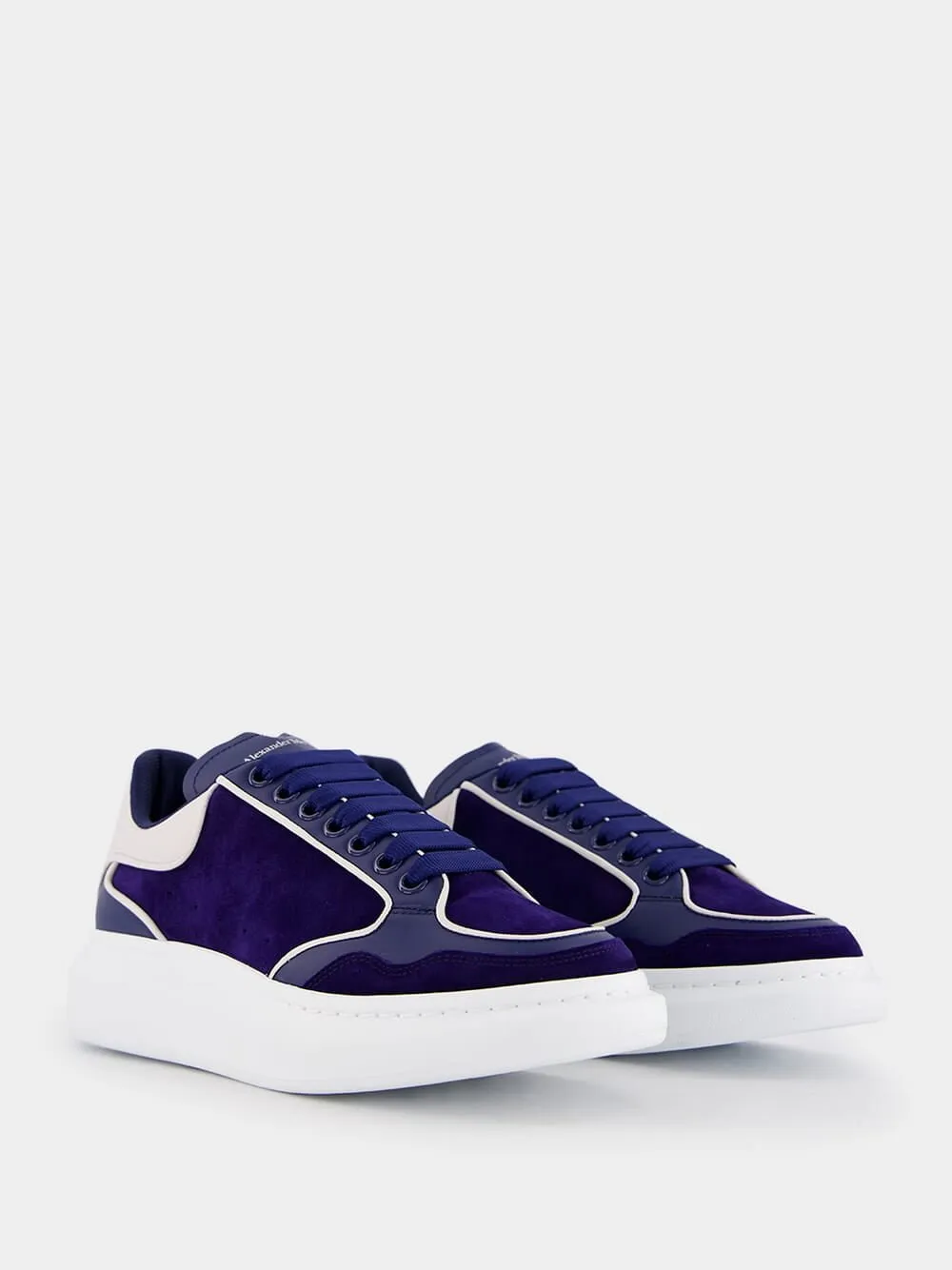 Oversized Blue Leather Sneaker
