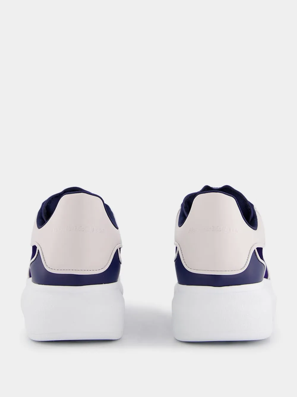 Oversized Blue Leather Sneaker