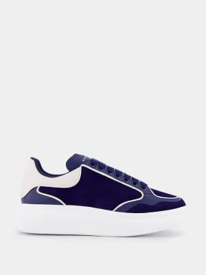 Oversized Blue Leather Sneaker