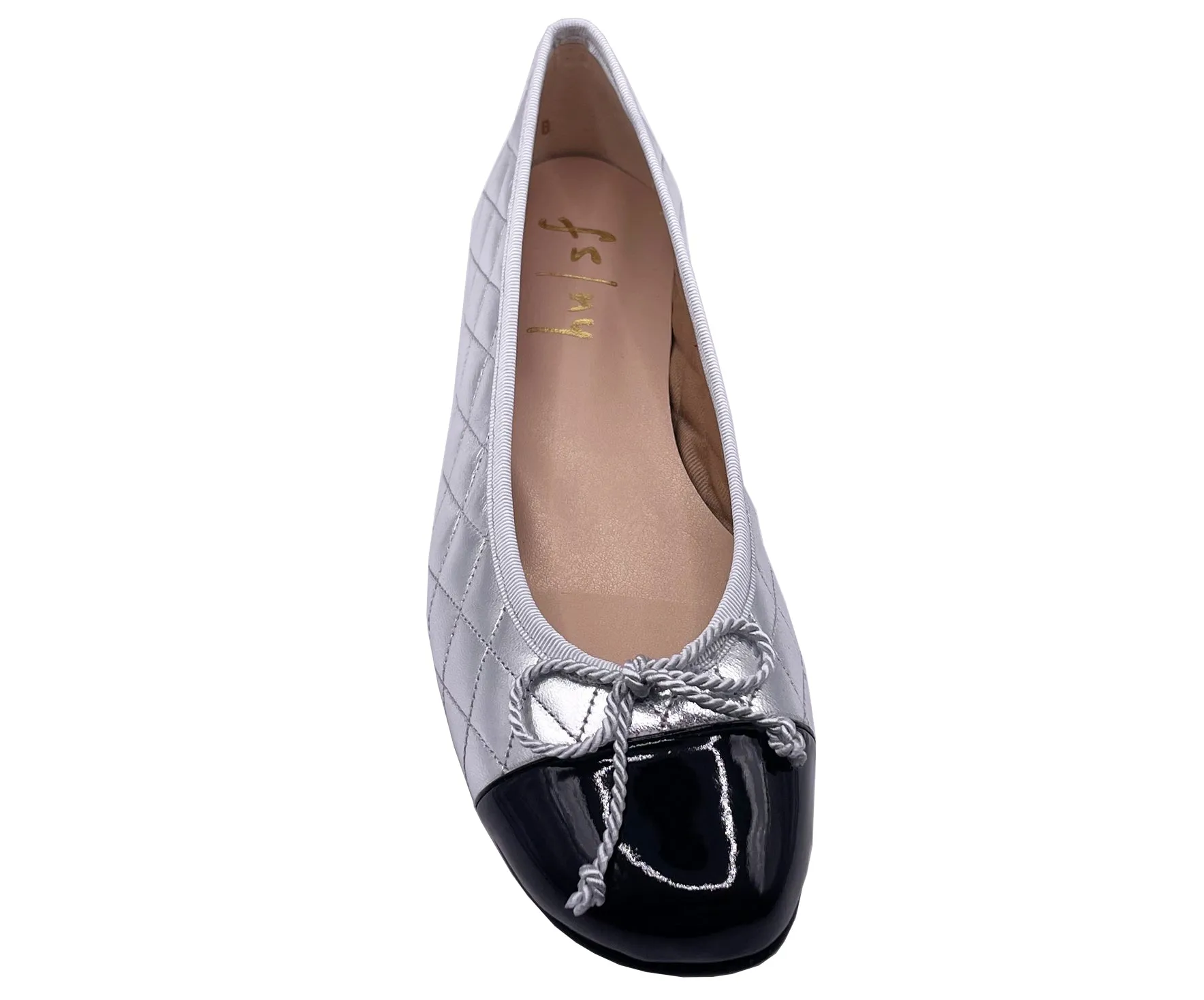 Passport Leather Sole - Silver Metallic and Black