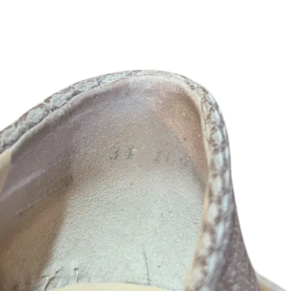 Paul Green Layla Espadrille Loafer Handmade Flats Metallic Gold size 8 Preppy