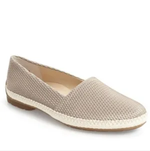 Paul Green Layla Espadrille Loafer Handmade Flats Metallic Gold size 8 Preppy