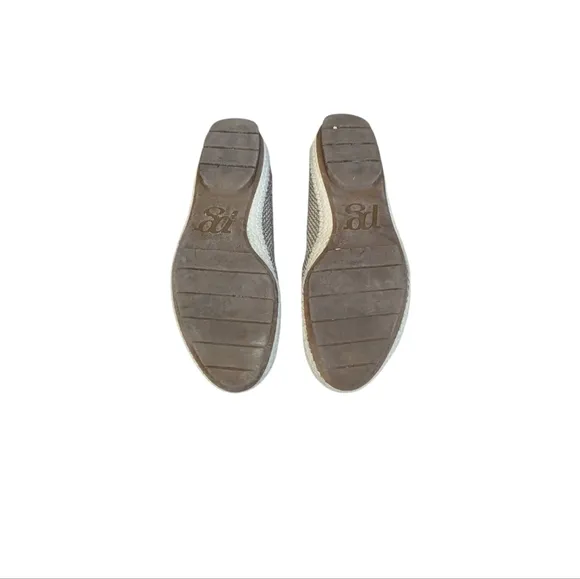 Paul Green Layla Espadrille Loafer Handmade Flats Metallic Gold size 8 Preppy