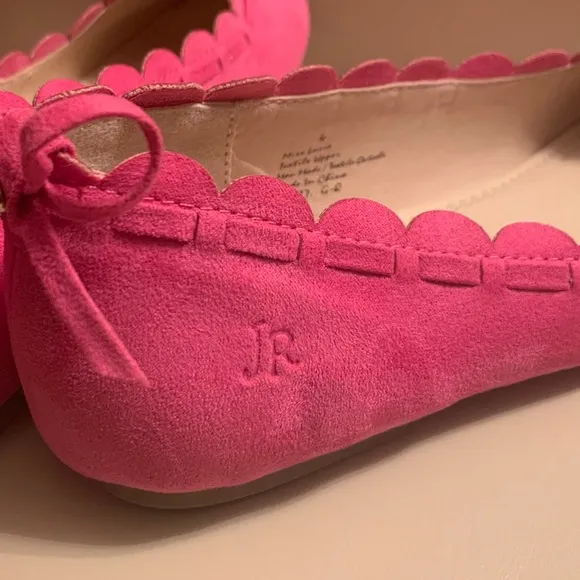 Pink bow girl flats