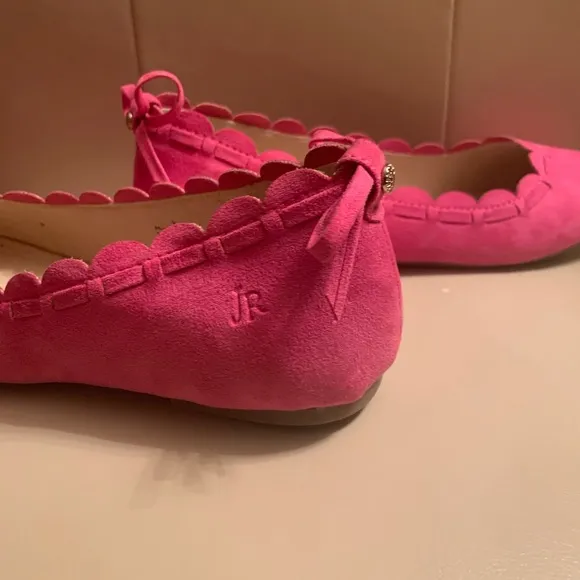Pink bow girl flats