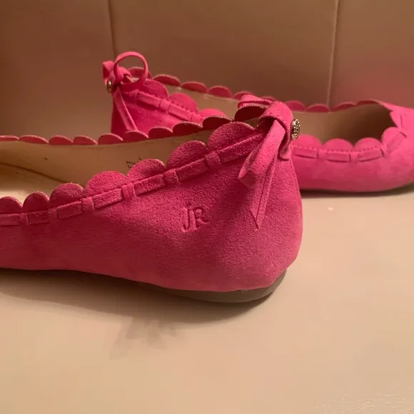 Pink bow girl flats