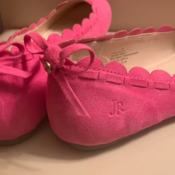 Pink bow girl flats