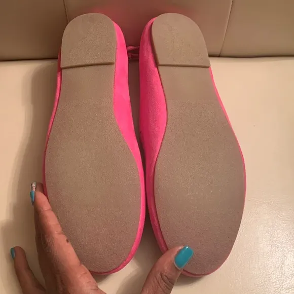 Pink bow girl flats