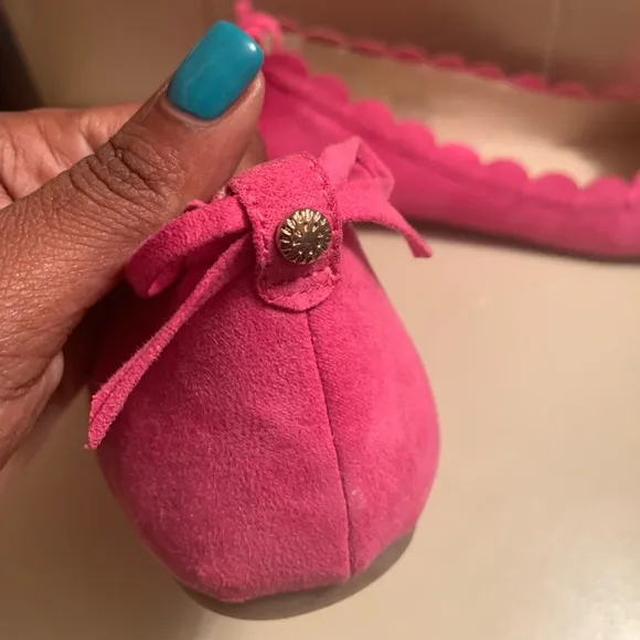 Pink bow girl flats
