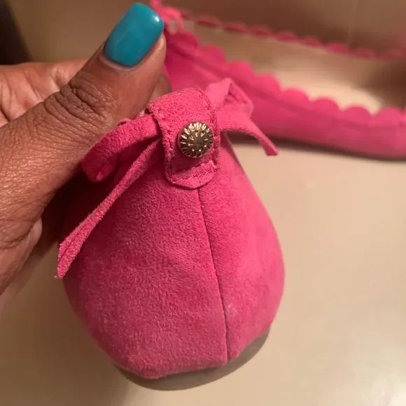 Pink bow girl flats