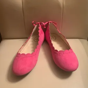 Pink bow girl flats