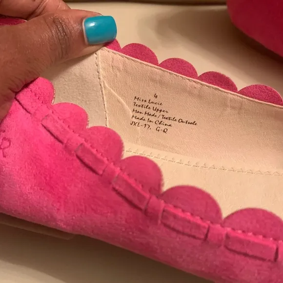Pink bow girl flats