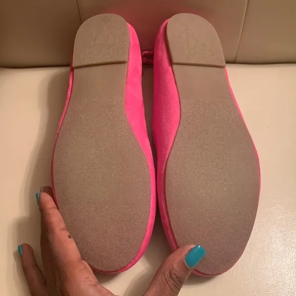 Pink bow girl flats