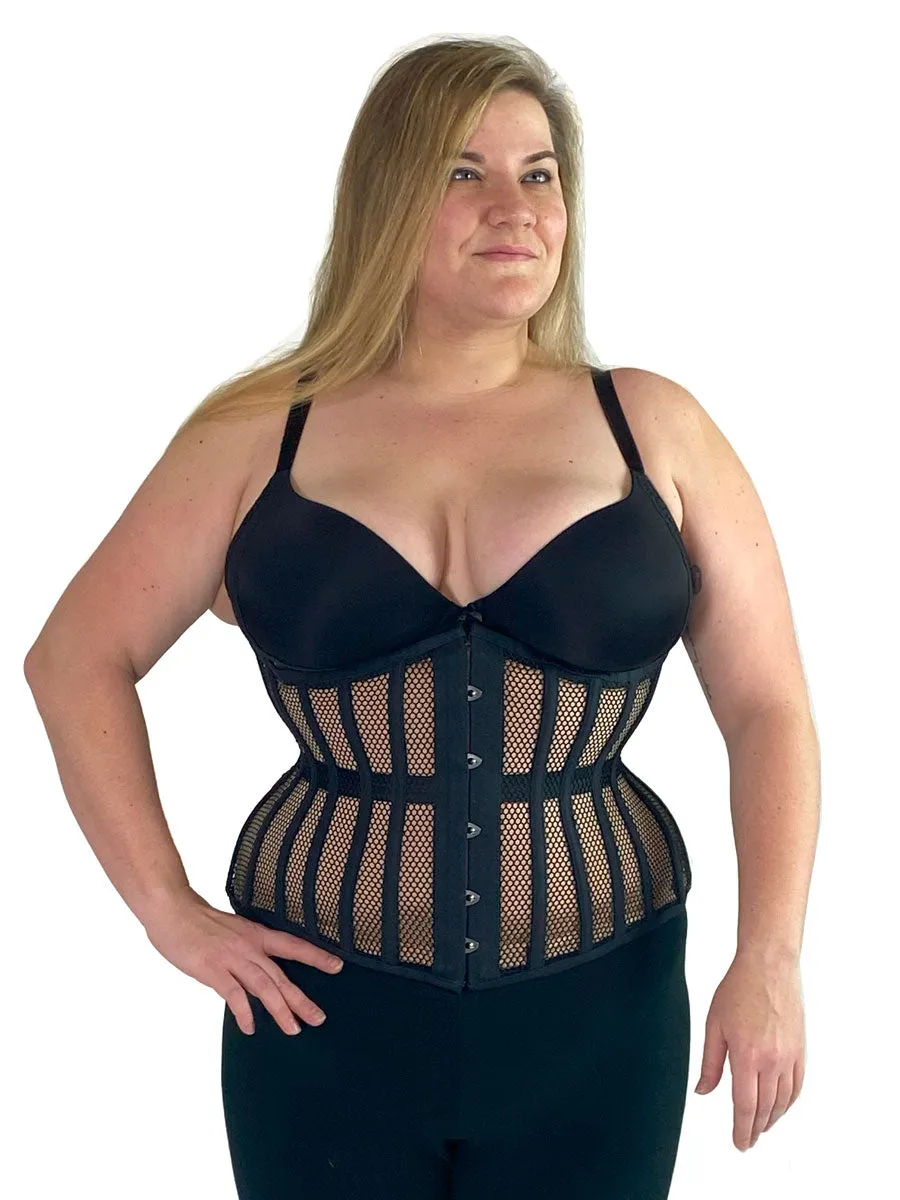 Plus Size Mesh Hourglass Curve Longline Underbust Corset : CS-426